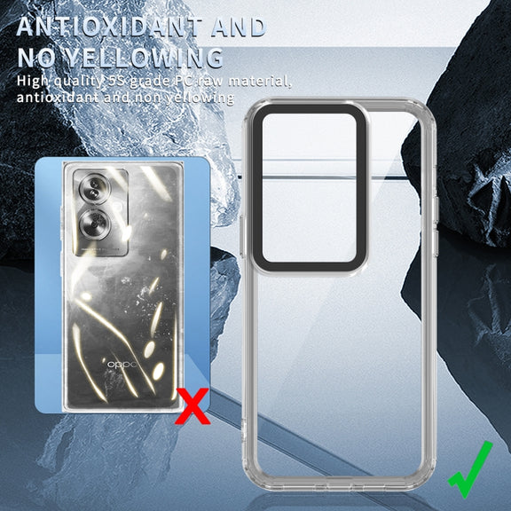 For OPPO A79 5G Global/A2 5G Transparent Acrylic + TPU Shockproof Phone Case(Transparent)
