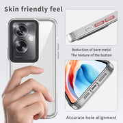 For OPPO A79 5G Global/A2 5G Transparent Acrylic + TPU Shockproof Phone Case(Transparent)