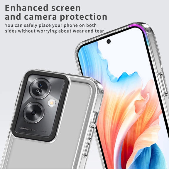 For OPPO A79 5G Global/A2 5G Transparent Acrylic + TPU Shockproof Phone Case(Transparent)