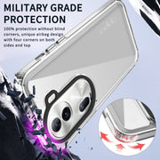 For OPPO Reno11 Global Transparent Acrylic + TPU Shockproof Phone Case(Transparent Black)
