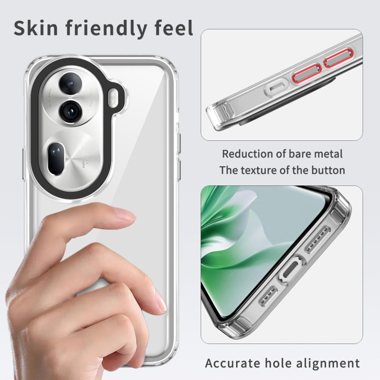 For OPPO Reno11 Global Transparent Acrylic + TPU Shockproof Phone Case(Transparent Black)