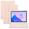 For Huawei MatePad 11 2023 / 2021 Round Button Bluetooth Keyboard Rotatable Holder Leather Case(Rose Gold) - Huawei Keyboard by PMC TechLife | Online Shopping South Africa | PMC TechLife
