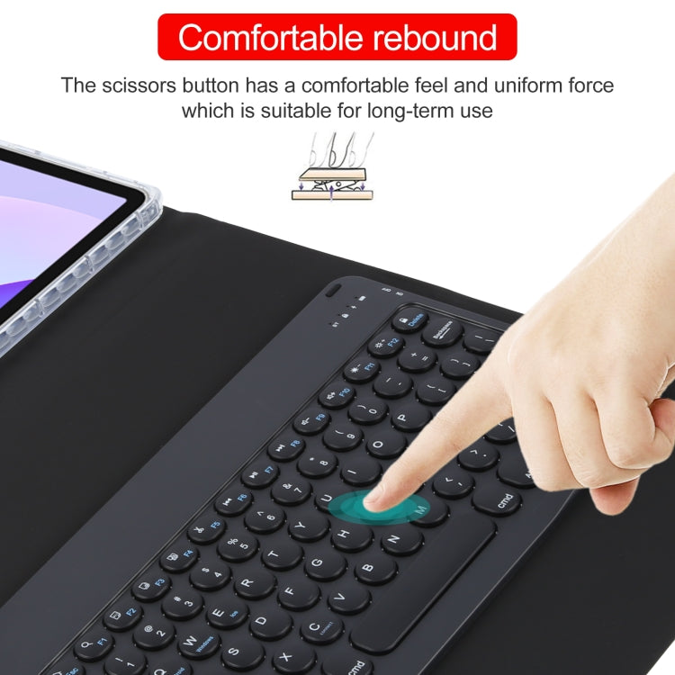 For Huawei MatePad 11 2023 / 2021 Round Button Bluetooth Keyboard Rotatable Holder Leather Case(Black)