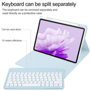 For Huawei MatePad Air 11.5 Round Button Bluetooth Keyboard Rotatable Holder Leather Case(Sky Blue)