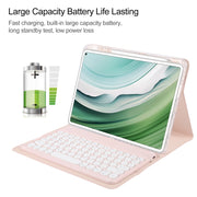 For Huawei MatePad Pro 11 2024 / 2022 Round Button Bluetooth Keyboard Rotatable Holder Leather Case(Rose Gold)