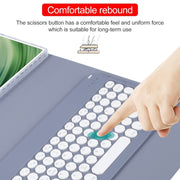 For Huawei MatePad Pro 11 2024 / 2022 Round Button Bluetooth Keyboard Rotatable Holder Leather Case(Lavender Purple)