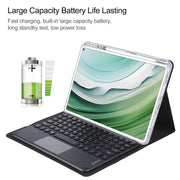 For Huawei MatePad Pro 11 2024 / 2022 Round Button Bluetooth Keyboard Rotatable Holder Leather Case with Touchpad(Black)