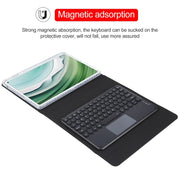For Huawei MatePad Pro 11 2024 / 2022 Round Button Bluetooth Keyboard Rotatable Holder Leather Case with Touchpad(Black)