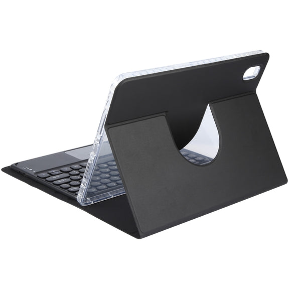 For Huawei MatePad Air 11.5 Round Button Bluetooth Keyboard Rotatable Holder Leather Case with Touchpad(Black)