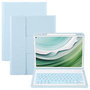 For Huawei MatePad Pro 11 2024 / 2022 Square Button Bluetooth Keyboard Rotatable Holder Leather Case(Sky Blue)