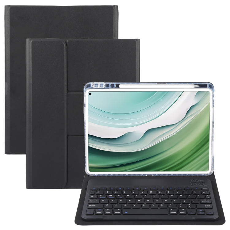 For Huawei MatePad Pro 11 2024 / 2022 Square Button Bluetooth Keyboard Rotatable Holder Leather Case(Black)