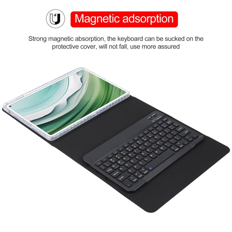 For Huawei MatePad Pro 11 2024 / 2022 Square Button Bluetooth Keyboard Rotatable Holder Leather Case(Black)