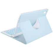 For Huawei MatePad Air 11.5 Square Button Bluetooth Keyboard Rotatable Holder Leather Case(Sky Blue)
