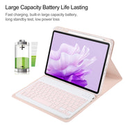 For Huawei MatePad Air 11.5 Square Button Bluetooth Keyboard Rotatable Holder Leather Case(Rose Gold)