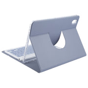 For Huawei MatePad Air 11.5 Square Button Bluetooth Keyboard Rotatable Holder Leather Case(Lavender Purple)