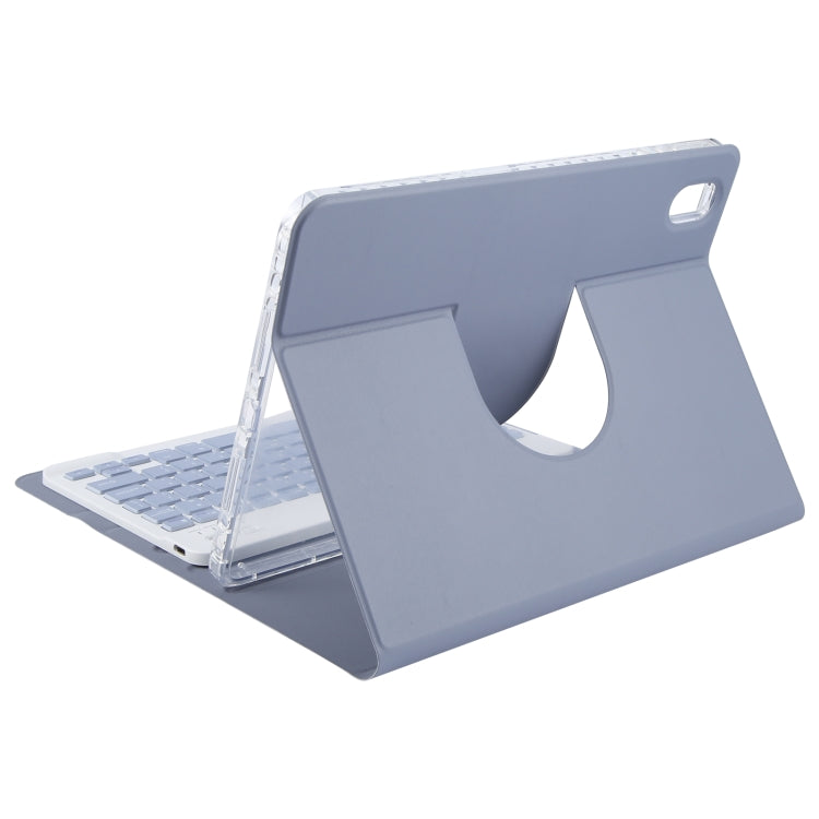 For Huawei MatePad Air 11.5 Square Button Bluetooth Keyboard Rotatable Holder Leather Case(Lavender Purple)