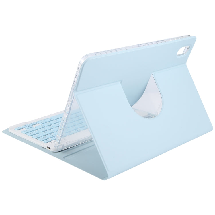 For Huawei MatePad 11 2023 / 2021 Square Button Bluetooth Keyboard Rotatable Holder Leather Case(Sky Blue)