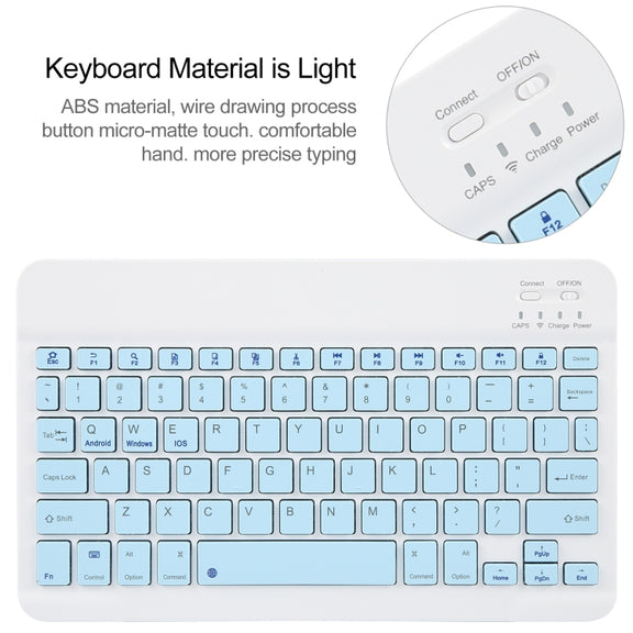 For Huawei MatePad 11 2023 / 2021 Square Button Bluetooth Keyboard Rotatable Holder Leather Case(Sky Blue)