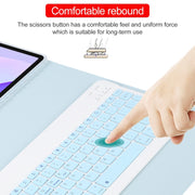 For Huawei MatePad 11 2023 / 2021 Square Button Bluetooth Keyboard Rotatable Holder Leather Case(Sky Blue)