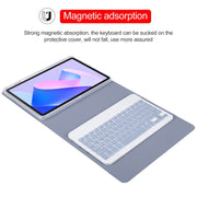 For Huawei MatePad 11 2023 / 2021 Square Button Bluetooth Keyboard Rotatable Holder Leather Case(Lavender Purple)