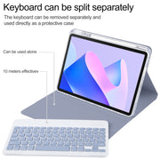 For Huawei MatePad 11 2023 / 2021 Square Button Bluetooth Keyboard Rotatable Holder Leather Case(Lavender Purple)
