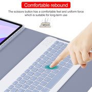 For Huawei MatePad 11 2023 / 2021 Square Button Bluetooth Keyboard Rotatable Holder Leather Case(Lavender Purple)