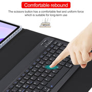 For Huawei MatePad 11 2023 / 2021 Square Button Bluetooth Keyboard Rotatable Holder Leather Case(Black)