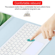 For Huawei MatePad Pro 11 2024 / 2022 Square Button Bluetooth Keyboard Rotatable Holder Leather Case with Touchpad(Sky Blue)