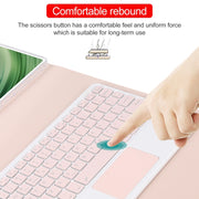For Huawei MatePad Pro 11 2024 / 2022 Square Button Bluetooth Keyboard Rotatable Holder Leather Case with Touchpad(Rose Gold)