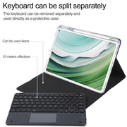 For Huawei MatePad Pro 11 2024 / 2022 Square Button Bluetooth Keyboard Rotatable Holder Leather Case with Touchpad(Black)