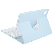 For Huawei MatePad Air 11.5 Square Button Bluetooth Keyboard Rotatable Holder Leather Case with Touchpad(Sky Blue)