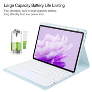 For Huawei MatePad Air 11.5 Square Button Bluetooth Keyboard Rotatable Holder Leather Case with Touchpad(Sky Blue)