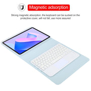 For Huawei MatePad 11 2023 / 2021 Square Button Bluetooth Keyboard Rotatable Holder Leather Case with Touchpad(Sky Blue)
