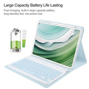 For Huawei MatePad Pro 11 2024 / 2022 Square Button Backlight Bluetooth Keyboard Rotatable Holder Leather Case(Sky Blue)