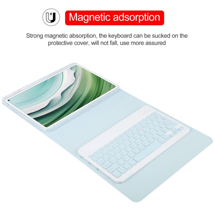 For Huawei MatePad Pro 11 2024 / 2022 Square Button Backlight Bluetooth Keyboard Rotatable Holder Leather Case(Sky Blue)