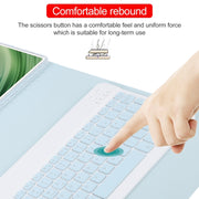 For Huawei MatePad Pro 11 2024 / 2022 Square Button Backlight Bluetooth Keyboard Rotatable Holder Leather Case(Sky Blue)