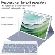 For Huawei MatePad Pro 11 2024 / 2022 Square Button Backlight Bluetooth Keyboard Rotatable Holder Leather Case(Lavender Purple)
