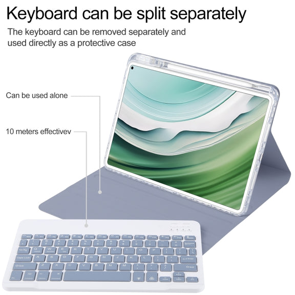 For Huawei MatePad Pro 11 2024 / 2022 Square Button Backlight Bluetooth Keyboard Rotatable Holder Leather Case(Lavender Purple)