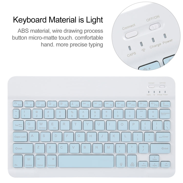 For Huawei MatePad Air 11.5 Square Button Backlight Bluetooth Keyboard Rotatable Holder Leather Case(Sky Blue)