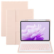 For Huawei MatePad Air 11.5 Square Button Backlight Bluetooth Keyboard Rotatable Holder Leather Case(Rose Gold) - Huawei Keyboard by PMC TechLife | Online Shopping South Africa | PMC TechLife