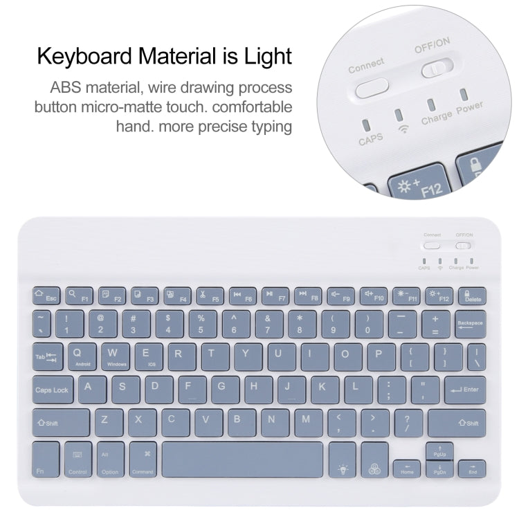 For Huawei MatePad Air 11.5 Square Button Backlight Bluetooth Keyboard Rotatable Holder Leather Case(Lavender Purple)