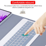 For Huawei MatePad Air 11.5 Square Button Backlight Bluetooth Keyboard Rotatable Holder Leather Case(Lavender Purple)