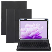 For Huawei MatePad Air 11.5 Square Button Backlight Bluetooth Keyboard Rotatable Holder Leather Case(Black)