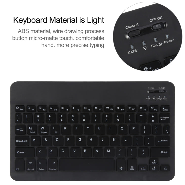 For Huawei MatePad Air 11.5 Square Button Backlight Bluetooth Keyboard Rotatable Holder Leather Case(Black)