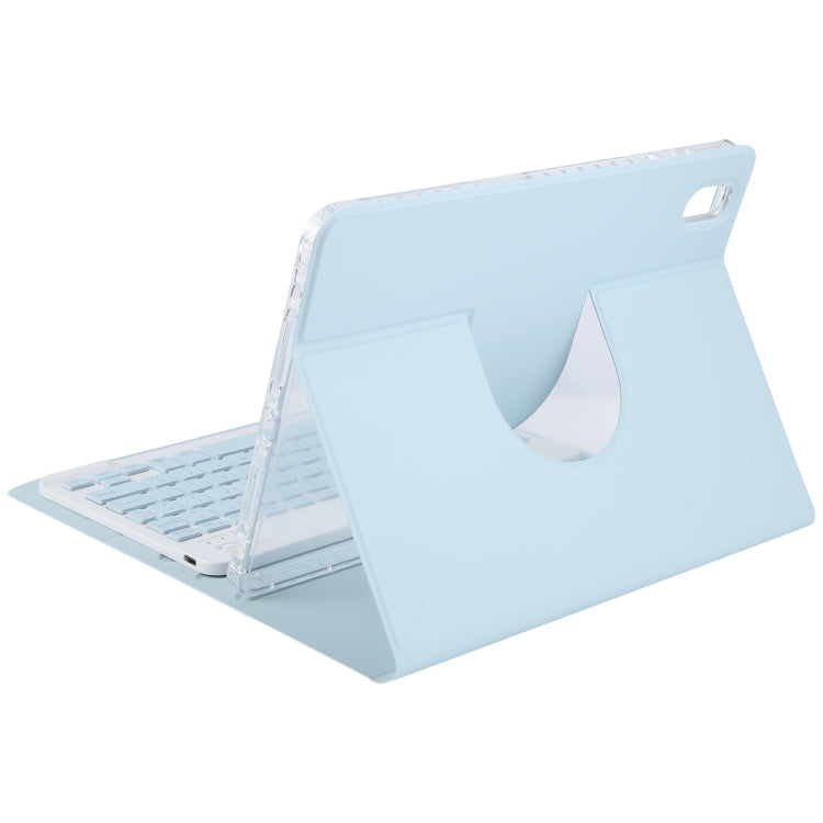 For Huawei MatePad 11 2023 / 2021 Square Button Backlight Bluetooth Keyboard Rotatable Holder Leather Case(Sky Blue)