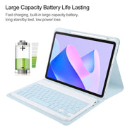 For Huawei MatePad 11 2023 / 2021 Square Button Backlight Bluetooth Keyboard Rotatable Holder Leather Case(Sky Blue)