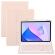 For Huawei MatePad 11 2023 / 2021 Square Button Backlight Bluetooth Keyboard Rotatable Holder Leather Case(Rose Gold) - Huawei Keyboard by PMC TechLife | Online Shopping South Africa | PMC TechLife
