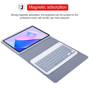 For Huawei MatePad 11 2023 / 2021 Square Button Backlight Bluetooth Keyboard Rotatable Holder Leather Case(Lavender Purple)