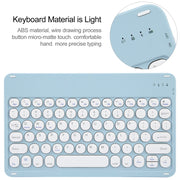 For Xiaomi Pad 6 Round Button Bluetooth Keyboard Rotatable Holder Leather Case(Sky Blue)