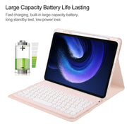 For Xiaomi Pad 6 Round Button Bluetooth Keyboard Rotatable Holder Leather Case(Rose Gold)